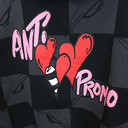 ANTI PROMO Matty Boy 99 Eyes Flame Hoodie Black/Grey Size