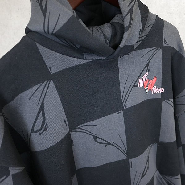 ANTI PROMO Matty Boy 99 Eyes Flame Hoodie Black/Grey Size