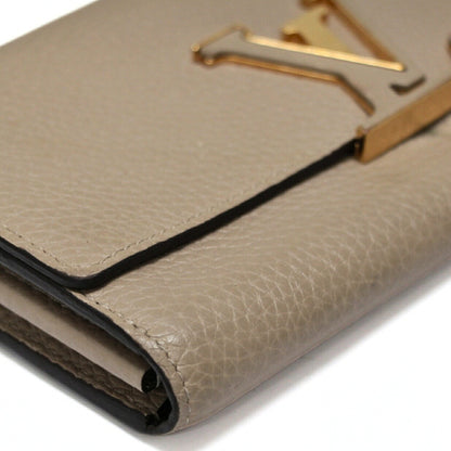 Louis Vuitton Capucines Taurillon Wallet Gray Size ONE SIZE