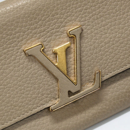 Louis Vuitton Capucines Taurillon Wallet Gray Size ONE SIZE
