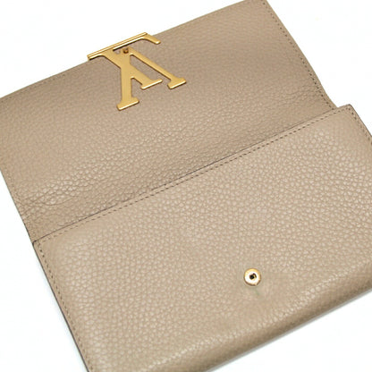 Louis Vuitton Capucines Taurillon Wallet Gray Size ONE SIZE