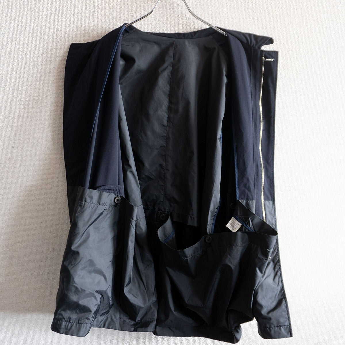 Y's for Men 90S Wool Nylon Short Coat Blue Size XXL