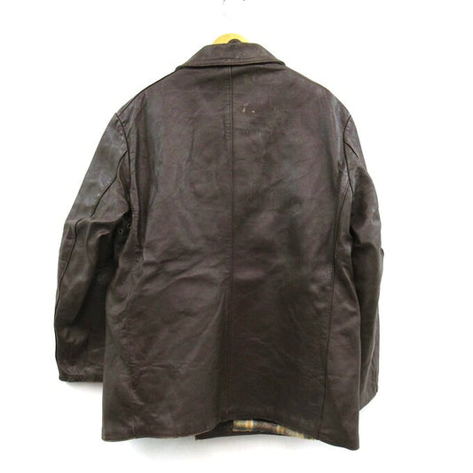 INTER'VET Le Corbusier Leather Double Jacket Brown