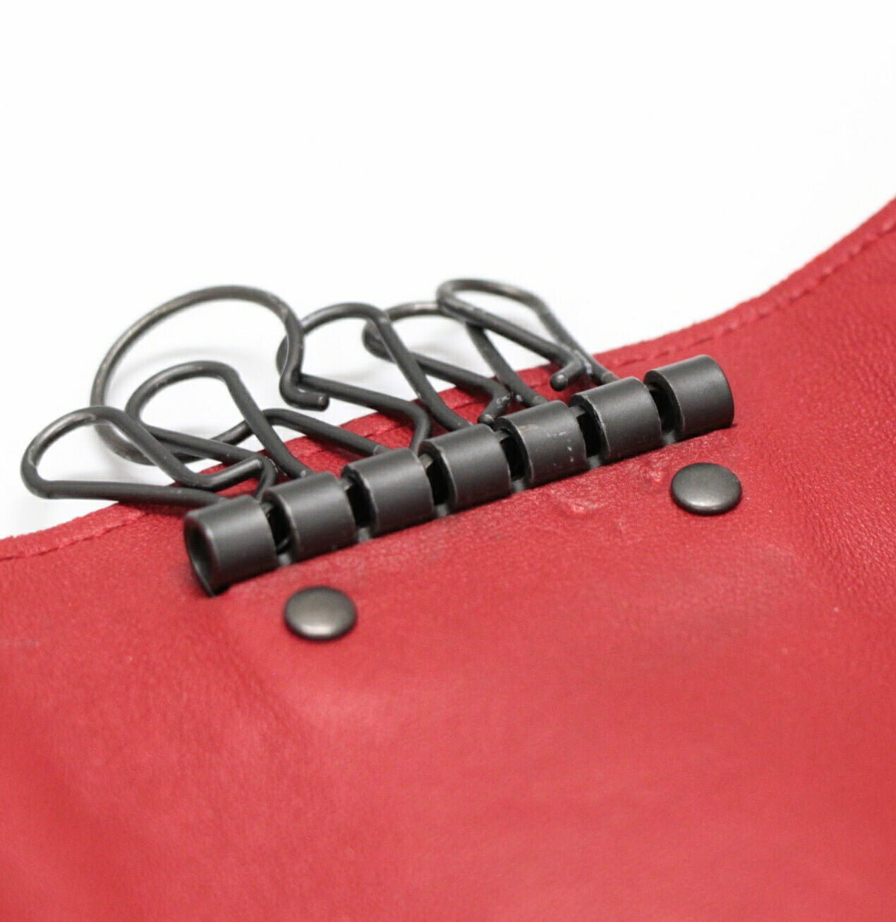 BOTTEGA VENETA Intrecciato Leather 6-Key Case Red