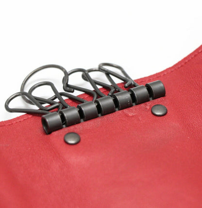 BOTTEGA VENETA Intrecciato Leather 6-Key Case Red