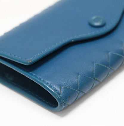 BOTTEGA VENETA Intrecciato Leather 6-Key Case Blue