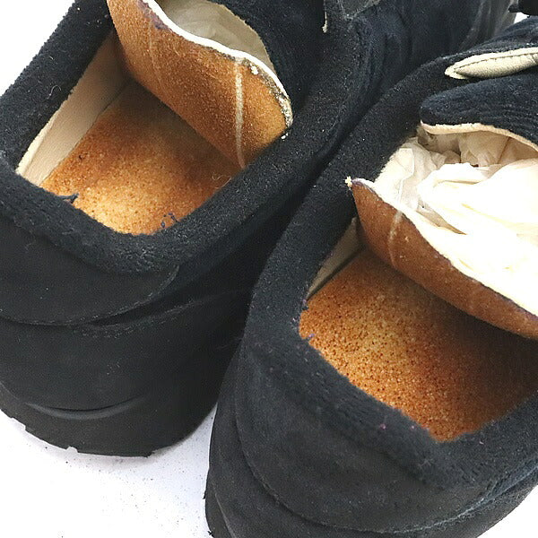 CHANEL Vintage Coco Mark Black Velour Sneakers Size 36