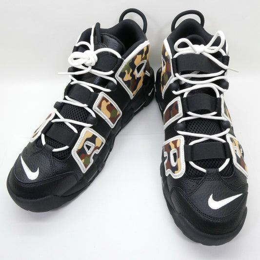 NIKE AIR MORE UPTEMPO 96 QS Black Camo Sneakers Size 30.0