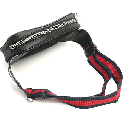 GUCCI GG Supreme Leather PVC Waist Bag Size ONE SIZE Black