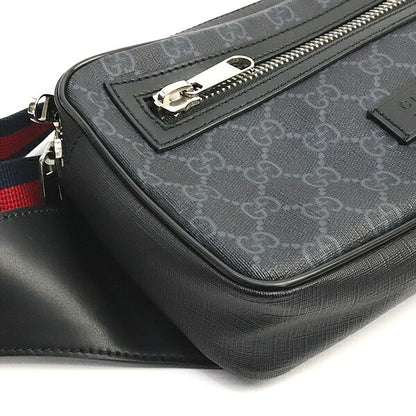 GUCCI GG Supreme Leather PVC Waist Bag Size ONE SIZE Black