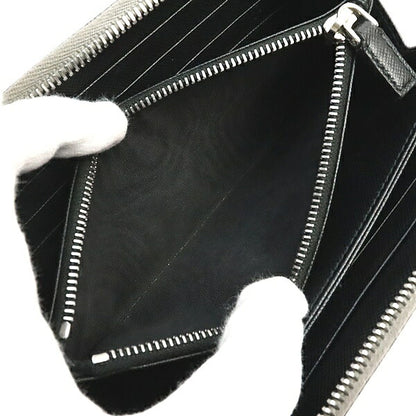 PRADA Saffiano Leather Round Zip Long Wallet Size ONE SIZE