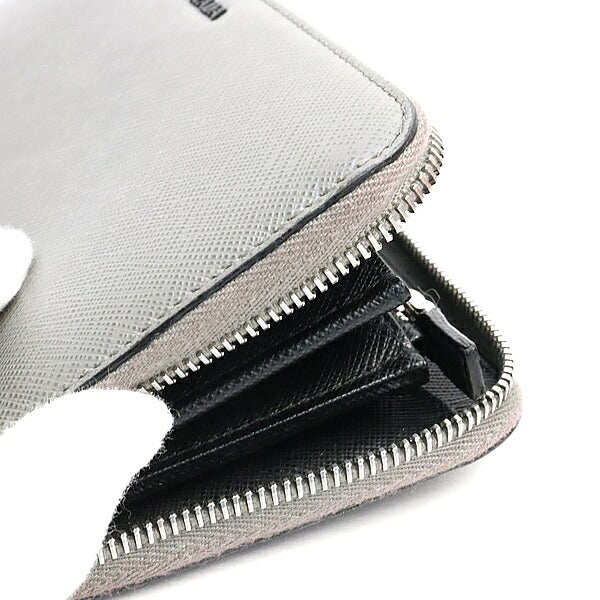 PRADA Saffiano Leather Round Zip Long Wallet Size ONE SIZE