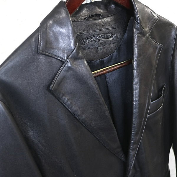 CHROME HEARTS Cross Button Leather 2B Tailored Jkt Size M