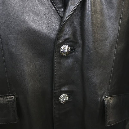 CHROME HEARTS Cross Button Leather 2B Tailored Jkt Size M