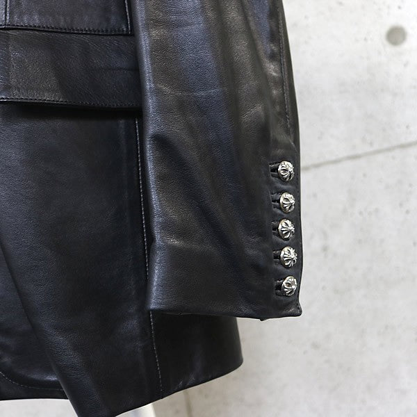 CHROME HEARTS Cross Button Leather 2B Tailored Jkt Size M