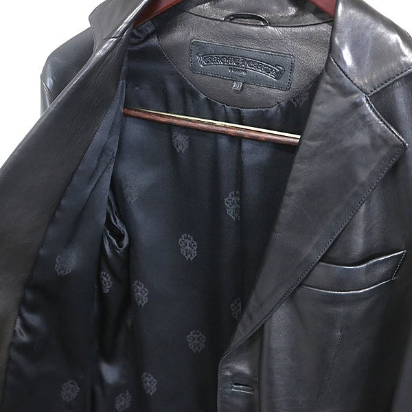 CHROME HEARTS Cross Button Leather 2B Tailored Jkt Size M