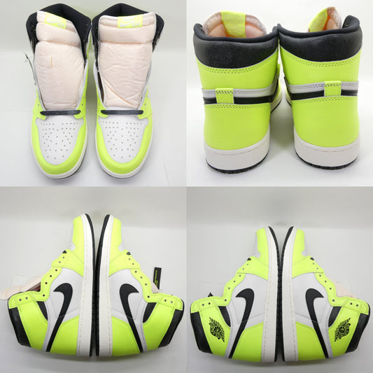 NIKE AIR JORDAN 1 Retro High OG Volt/Visionaire Sneakers Size 30.0