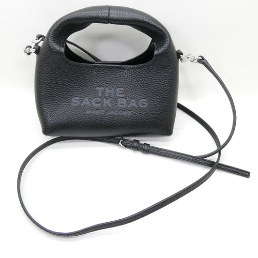 MARC JACOBS Leather Logo Bag Black