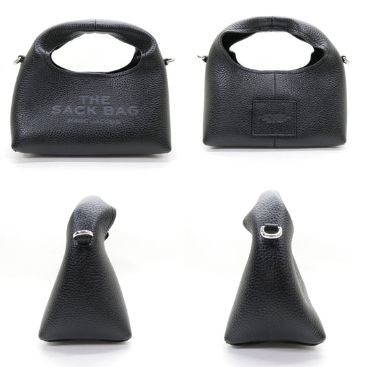 MARC JACOBS Leather Logo Bag Black