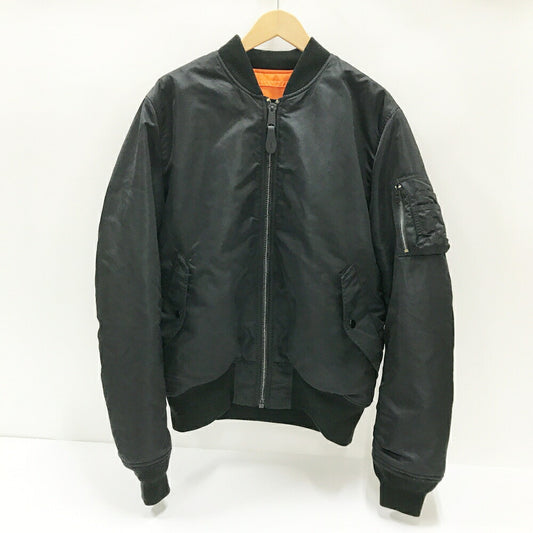 ALPHA INDUSTRIES MA-1 Bomber Jacket Black/Orange Size XL