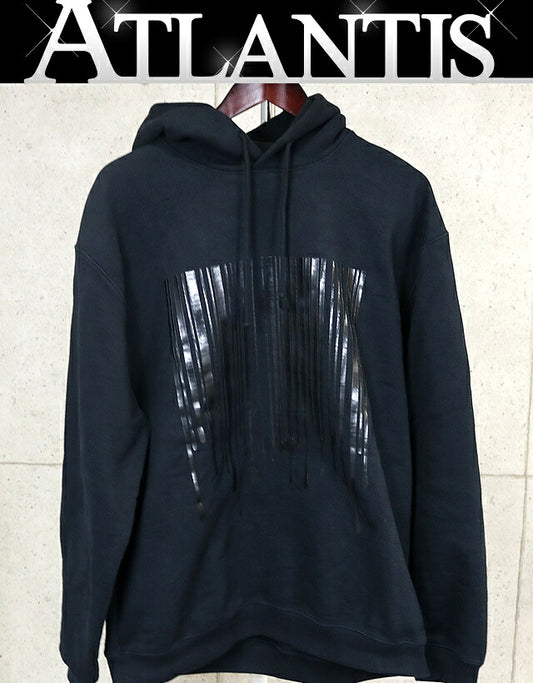 VETEMENTS Barcode Cotton Blend Hoodie Black Size XL