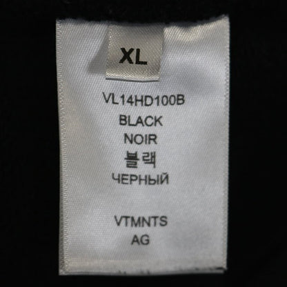 VETEMENTS Barcode Cotton Blend Hoodie Black Size XL
