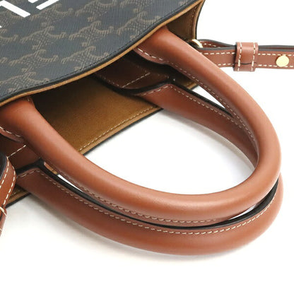 CELINE Triomphe Mini Vertical Cabas Bag Brown Size ONE SIZE