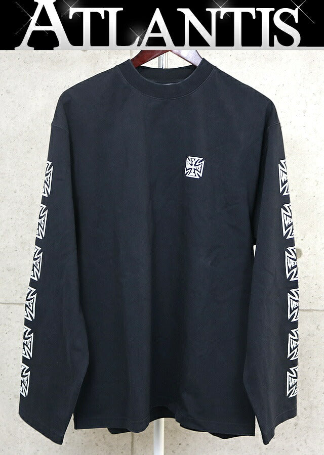 VETEMENTS 26SS Biker Cross Long Sleeve T-Shirt Black Size M