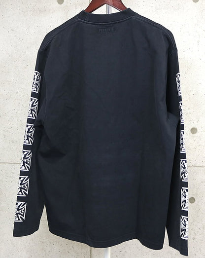 VETEMENTS 26SS Biker Cross Long Sleeve T-Shirt Black Size M