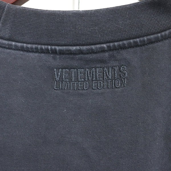 VETEMENTS 26SS Biker Cross Long Sleeve T-Shirt Black Size M