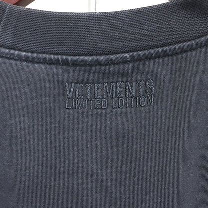 VETEMENTS 26SS Biker Cross Long Sleeve T-Shirt Black Size M