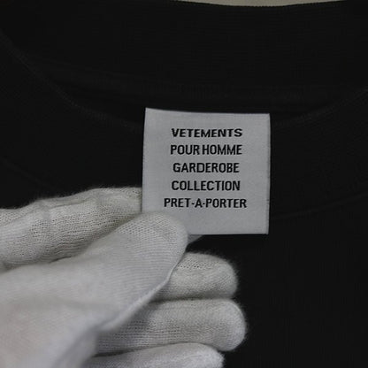 VETEMENTS 26SS Biker Cross Long Sleeve T-Shirt Black Size M
