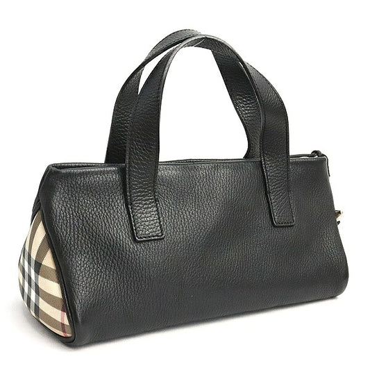 BURBERRY Nova Check Triangle Leather Mini Bag Size ONE SIZE