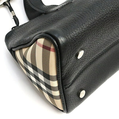 BURBERRY Nova Check Triangle Leather Mini Bag Size ONE SIZE