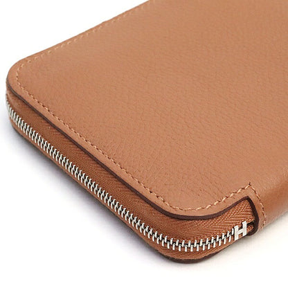 HERMES Azap Compact Silk'in Evercolor Leather Wallet Gold