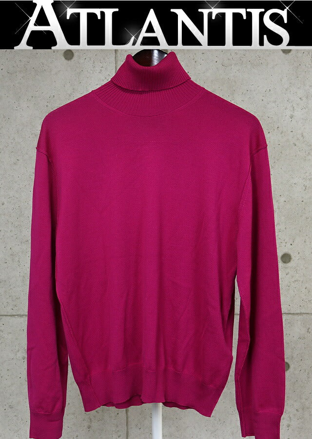 LOUIS VUITTON Wool Logo Embroidered Turtleneck Knit Size M