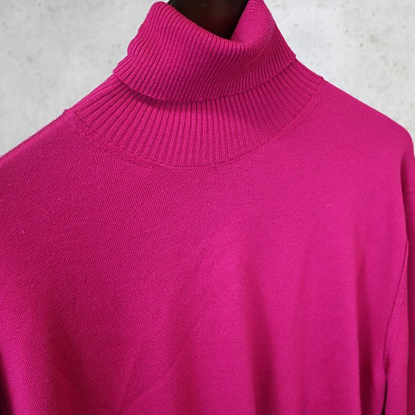 LOUIS VUITTON Wool Logo Embroidered Turtleneck Knit Size M