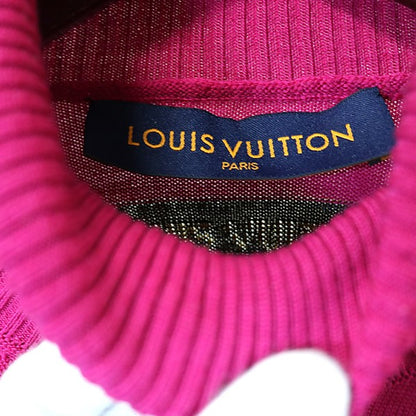 LOUIS VUITTON Wool Logo Embroidered Turtleneck Knit Size M