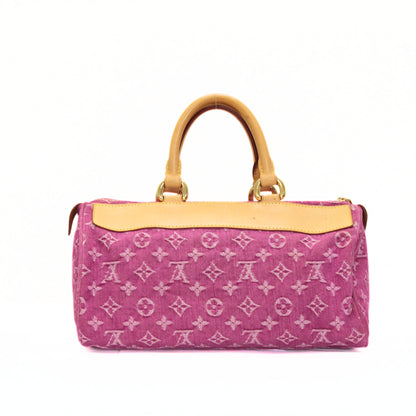 Louis Vuitton Neo Speedy Monogram Denim Handbag Pink