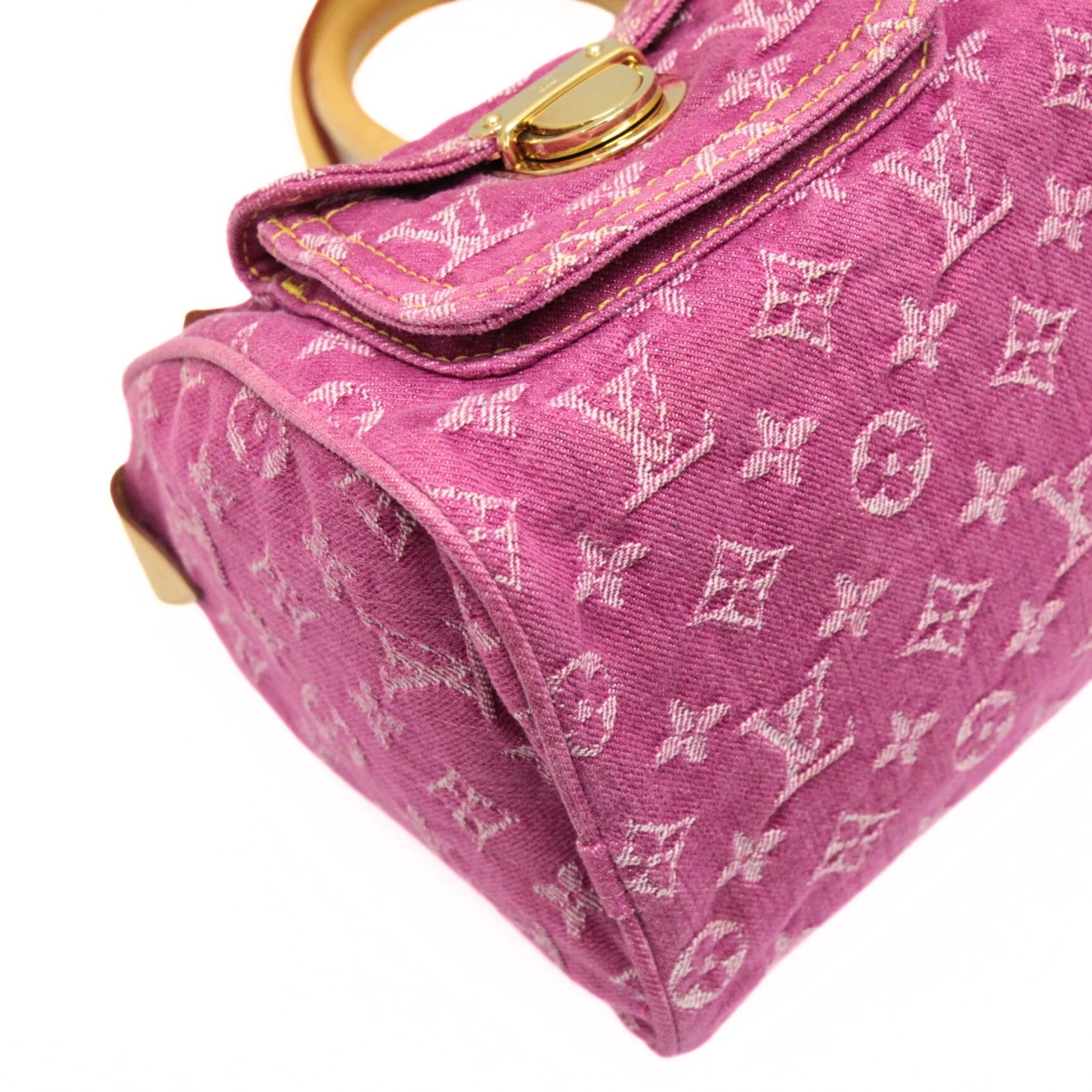 Louis Vuitton Neo Speedy Monogram Denim Handbag Pink
