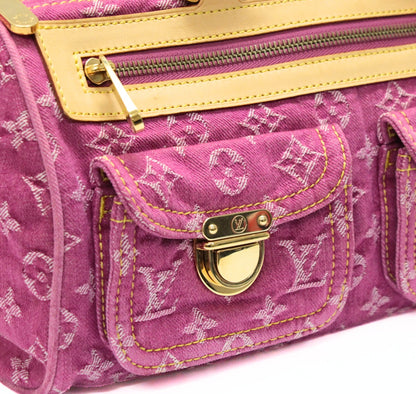 Louis Vuitton Neo Speedy Monogram Denim Handbag Pink