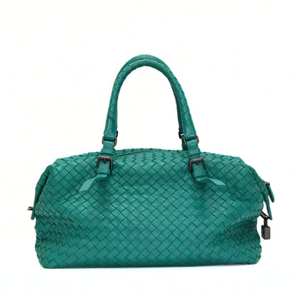 Bottega Veneta Intrecciato Leather Mini Boston Bag Green