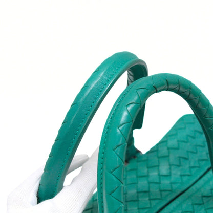 Bottega Veneta Intrecciato Leather Mini Boston Bag Green
