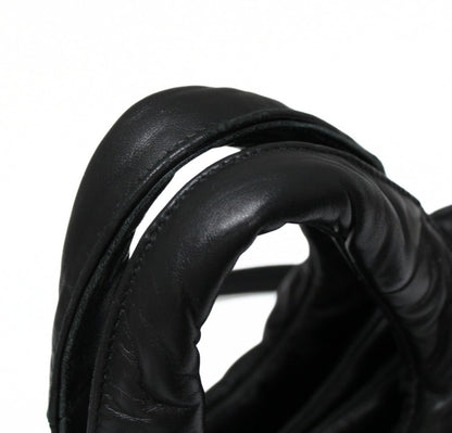 PRADA Padded Mini 2-Way Leather Bag Black Size ONE SIZE