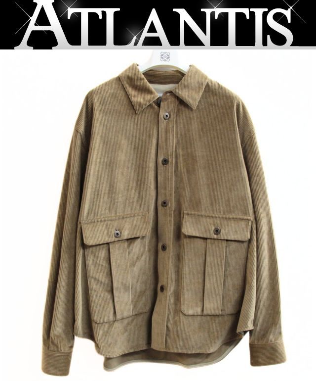 LOEWE Corduroy Cashmere Blend Shirt Jacket Size 44