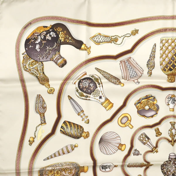 HERMES Carre 90 Silk Perfume Design Scarf Size ONE SIZE
