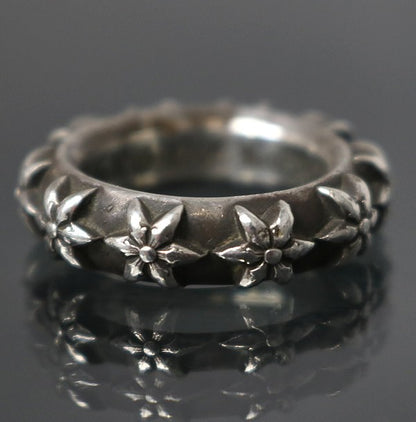 CHROME HEARTS Star Band Ring Silver 925 Size ONE SIZE