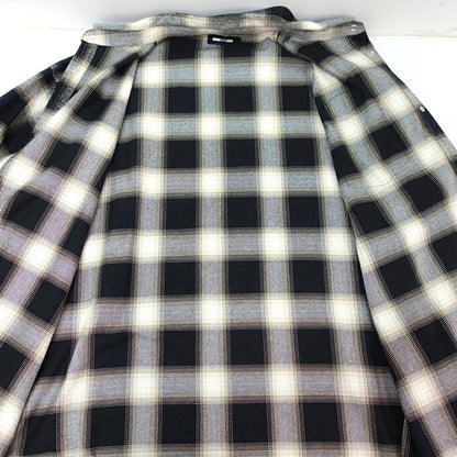 WIND AND SEA Flannel Cotton Shirt Black/White Size XL