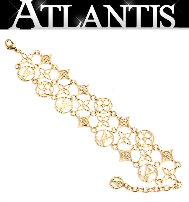 Louis Vuitton Metal Lace Bracelet Gold Size ONE SIZE