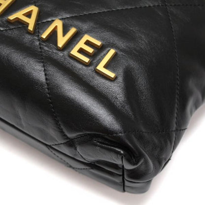 CHANEL 22 Mini Calfskin Chain Bag Black Size ONE SIZE